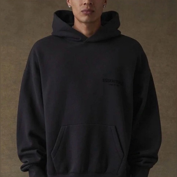 NEW ๐ฅ Stretch Limo Black - Fear of God Essentials Oversized Hoodie ๐ฅ (Size L) - Picture 2 of 6